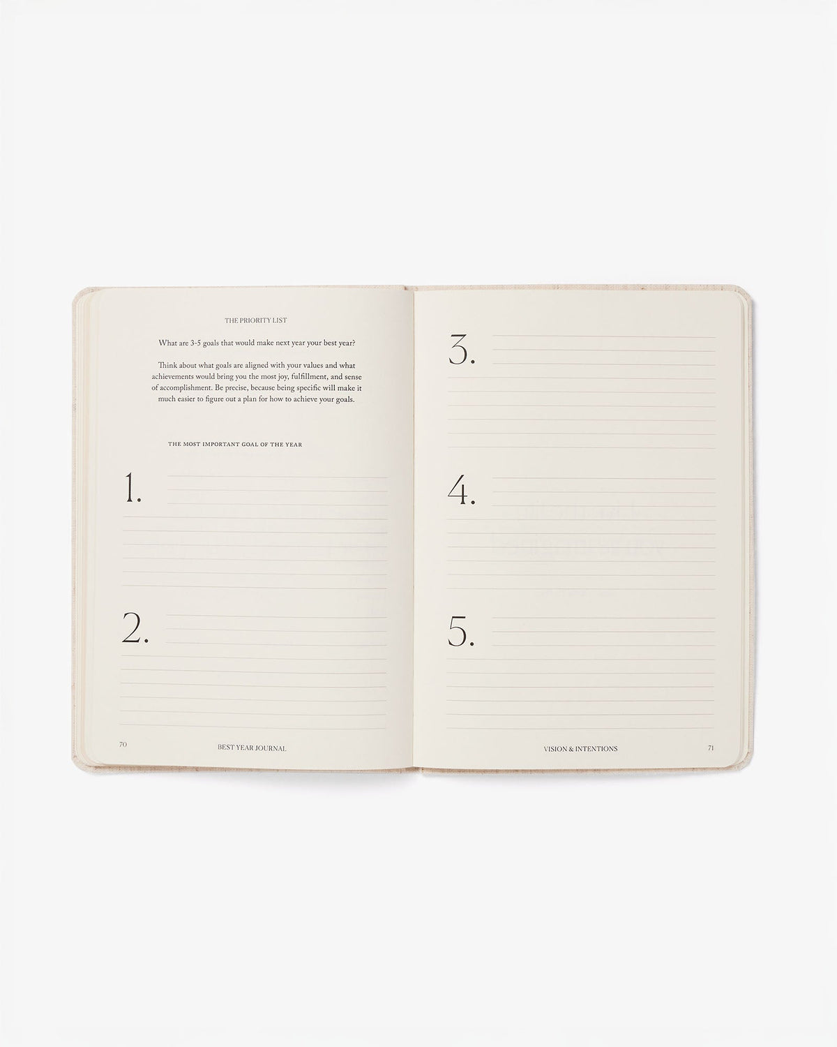Green Best Year Journal Essential by Intelligent Change, a mindfulness journal with a clean design and inspiring pages.