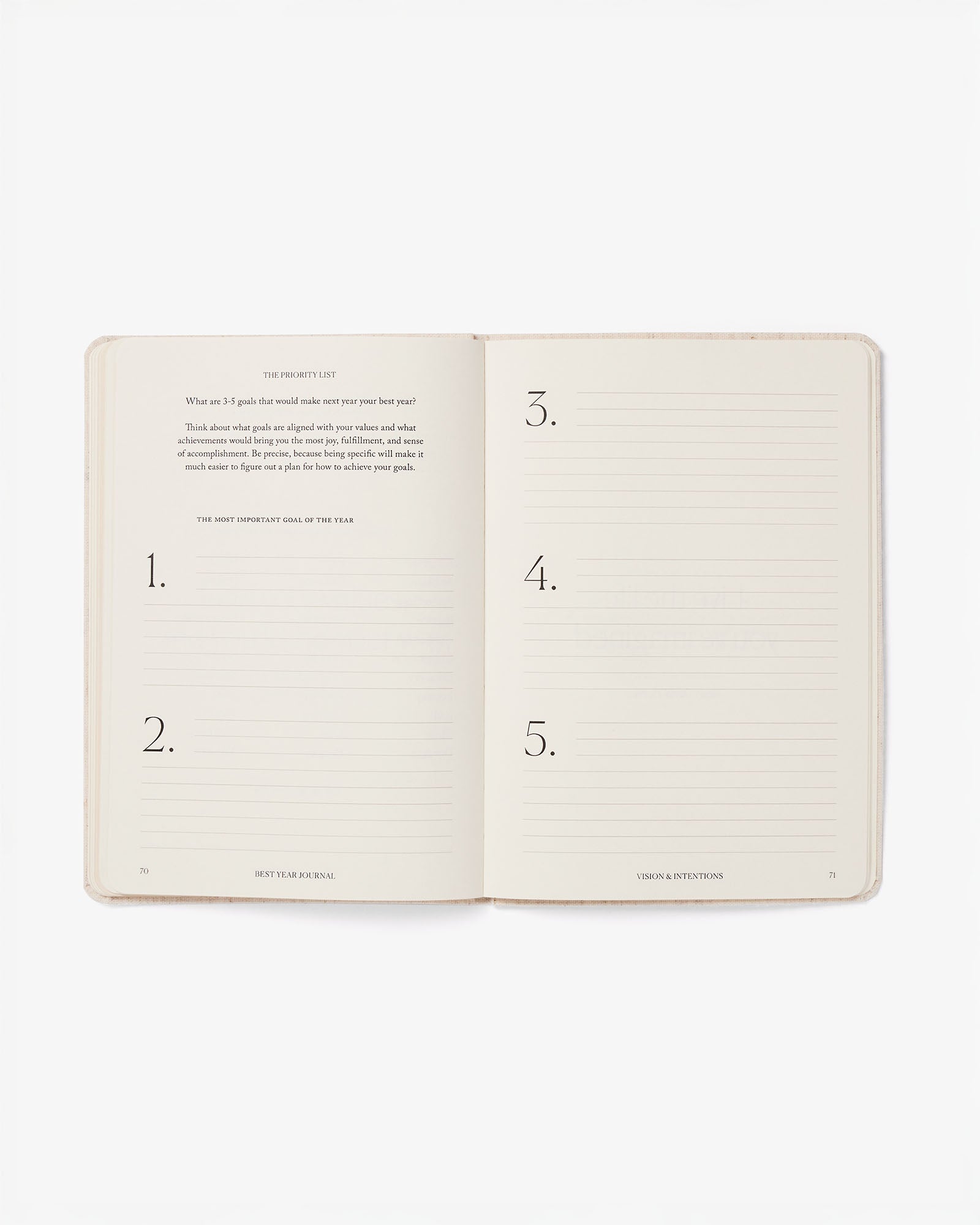 Green Best Year Journal Essential by Intelligent Change, a mindfulness journal with a clean design and inspiring pages.