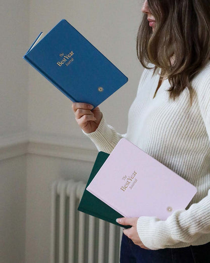 Pink Best Year Journal by Intelligent Change for mindfulness, featuring a soft cover and inspiring design for daily reflection.