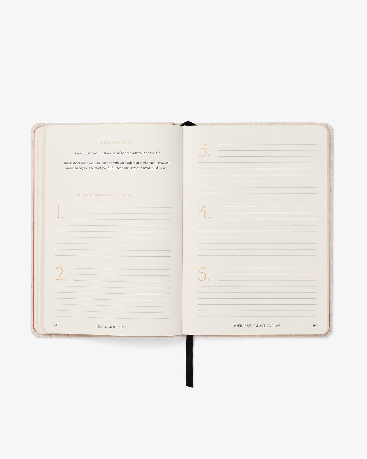 Pink Best Year Journal by Intelligent Change, a mindfulness journal with a soft cover and inspiring prompts for reflection.
