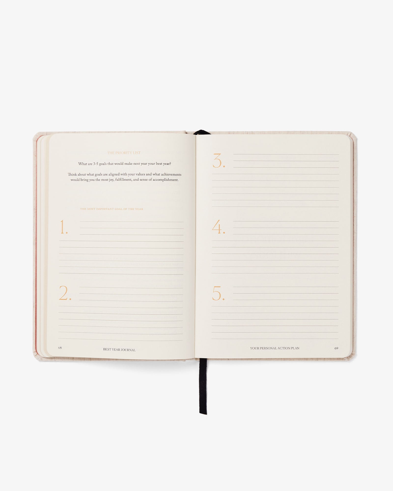 Pink Best Year Journal by Intelligent Change, a mindfulness journal with a soft cover and inspiring prompts for reflection.
