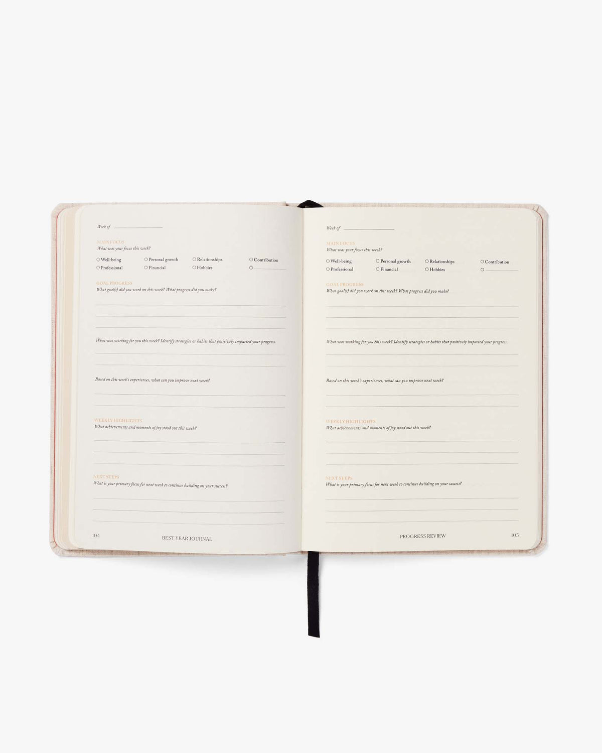 Pink Best Year Journal by Intelligent Change for mindfulness, featuring a soft cover and inspiring design for daily reflection.