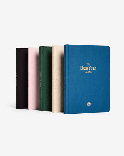 Pink Best Year Journal by Intelligent Change, a mindfulness journal with a soft cover and inspiring design for daily reflection.
