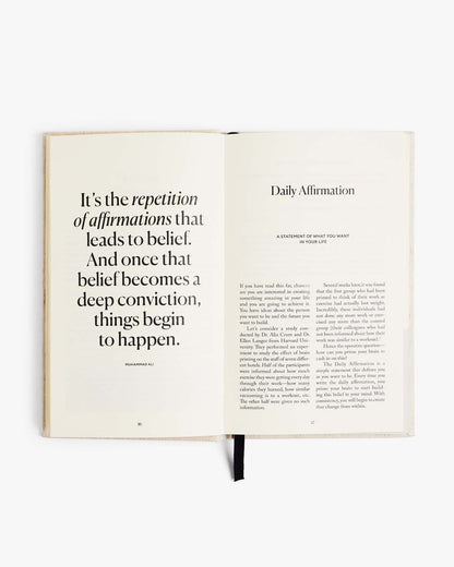 The Five Minute Journal - Original Linen by Intelligent Change, a mindfulness journal with a textured linen cover and designed for daily reflection.
