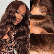 IVYJOYNA Chocolate Brown Lace Front Wig human hair 200% Density Body Wave Lace Front Wigs Human Hair Pre Plucked 13X4 Lace Front Wigs Human Hair Colored Brown Wigs Human Hair 20inch - BACKUPMYFILESNOW