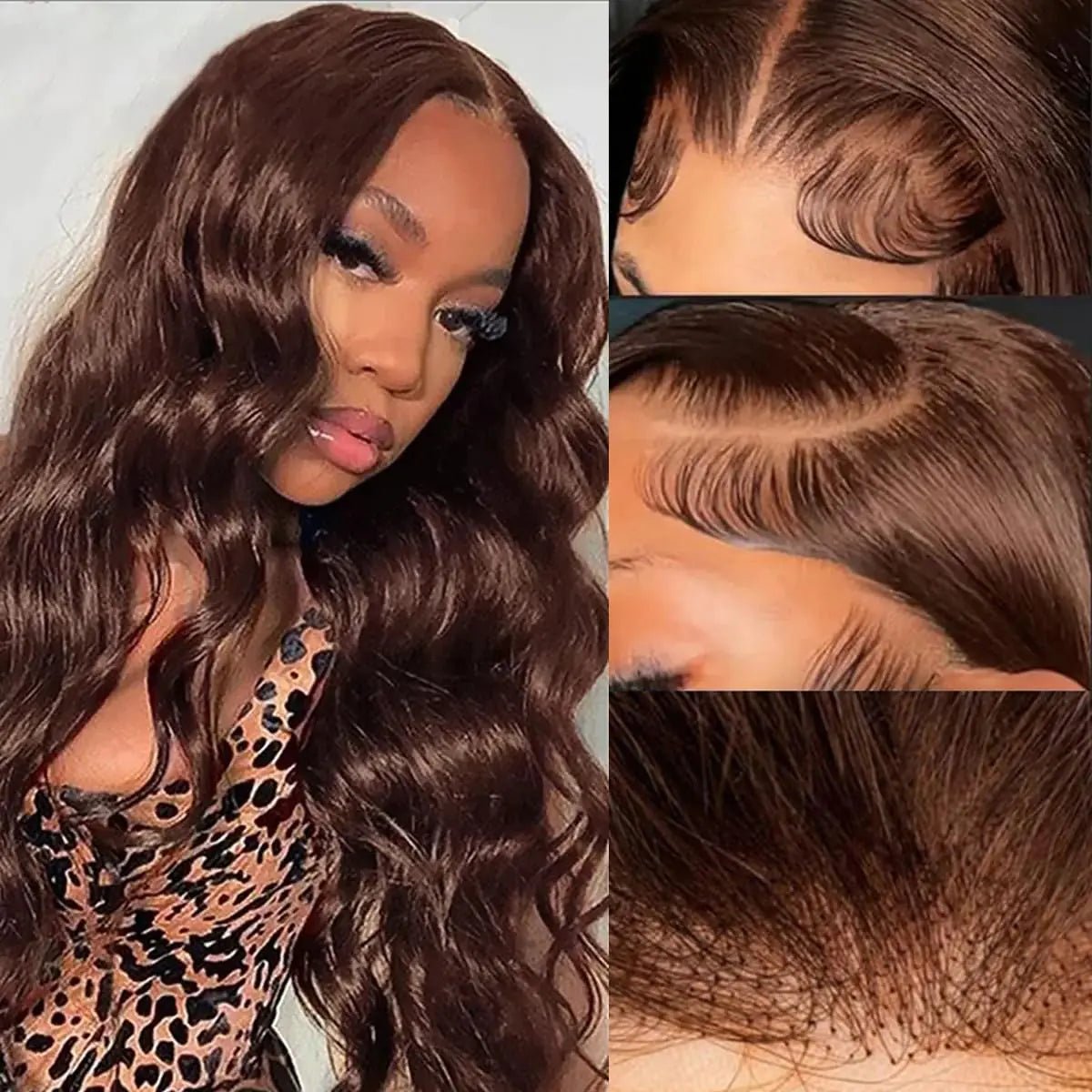 IVYJOYNA Chocolate Brown Lace Front Wig human hair 200% Density Body Wave Lace Front Wigs Human Hair Pre Plucked 13X4 Lace Front Wigs Human Hair Colored Brown Wigs Human Hair 20inch - BACKUPMYFILESNOW