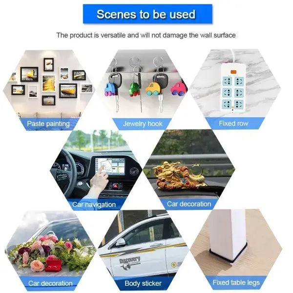 1pc Transparent Nano Tape for Home Decor, Washable & Reusable