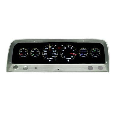 Intellitronix Corp 1964-1966 Chevy truck analog gauge cluster replacement with color-changing display, shown in the image.