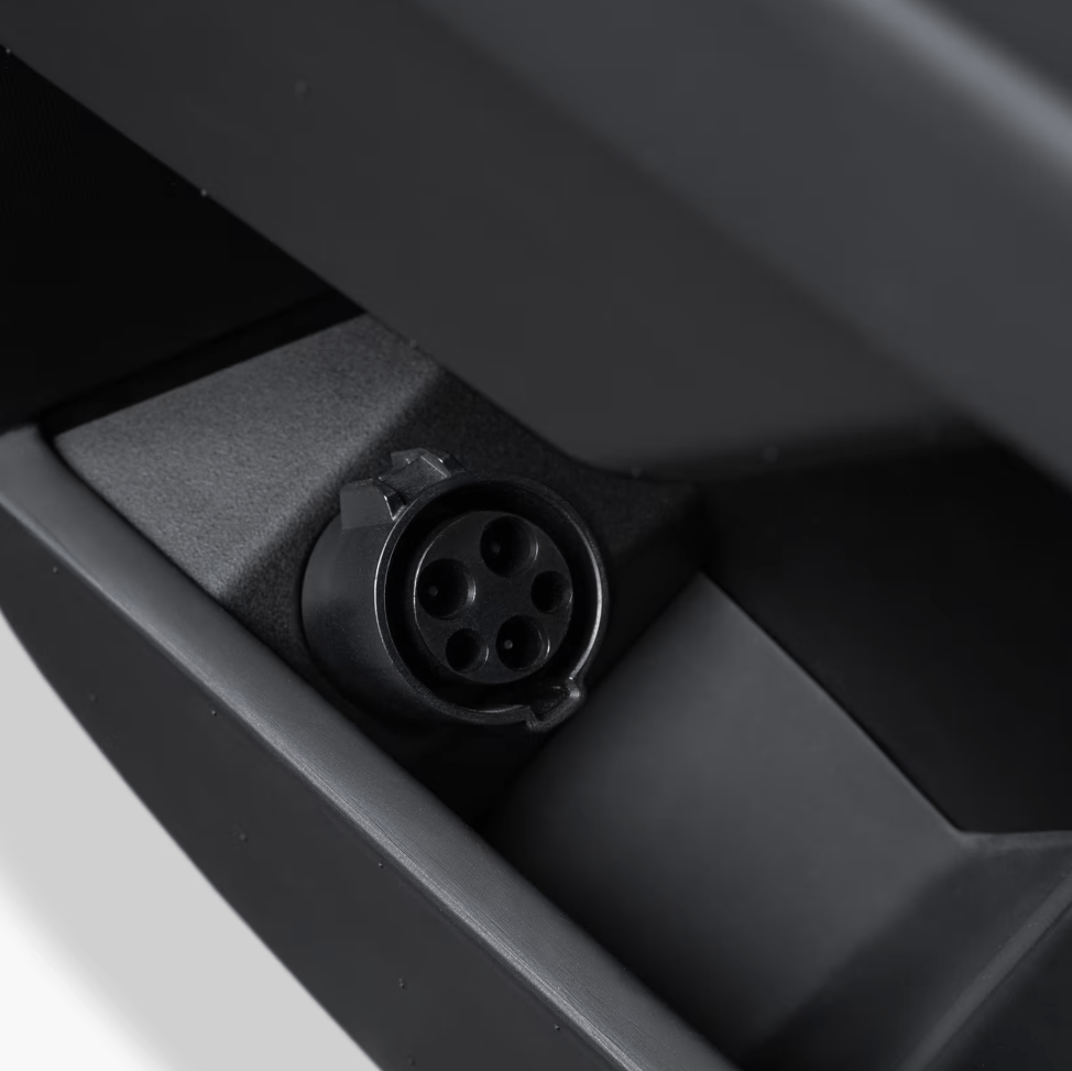 Tesla Cybertruck J1772 adapter door dock by Tesery Official Store, designed for easy charging connection.