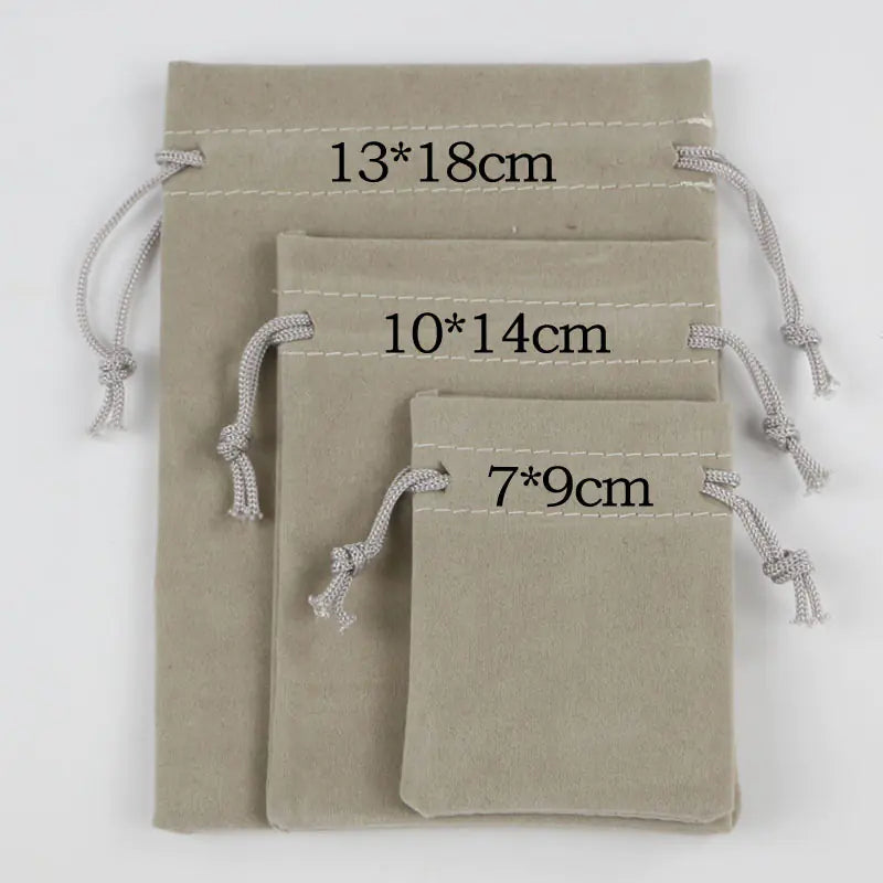 Velvet Drawstring Pouch for Jewelry with Custom Logo