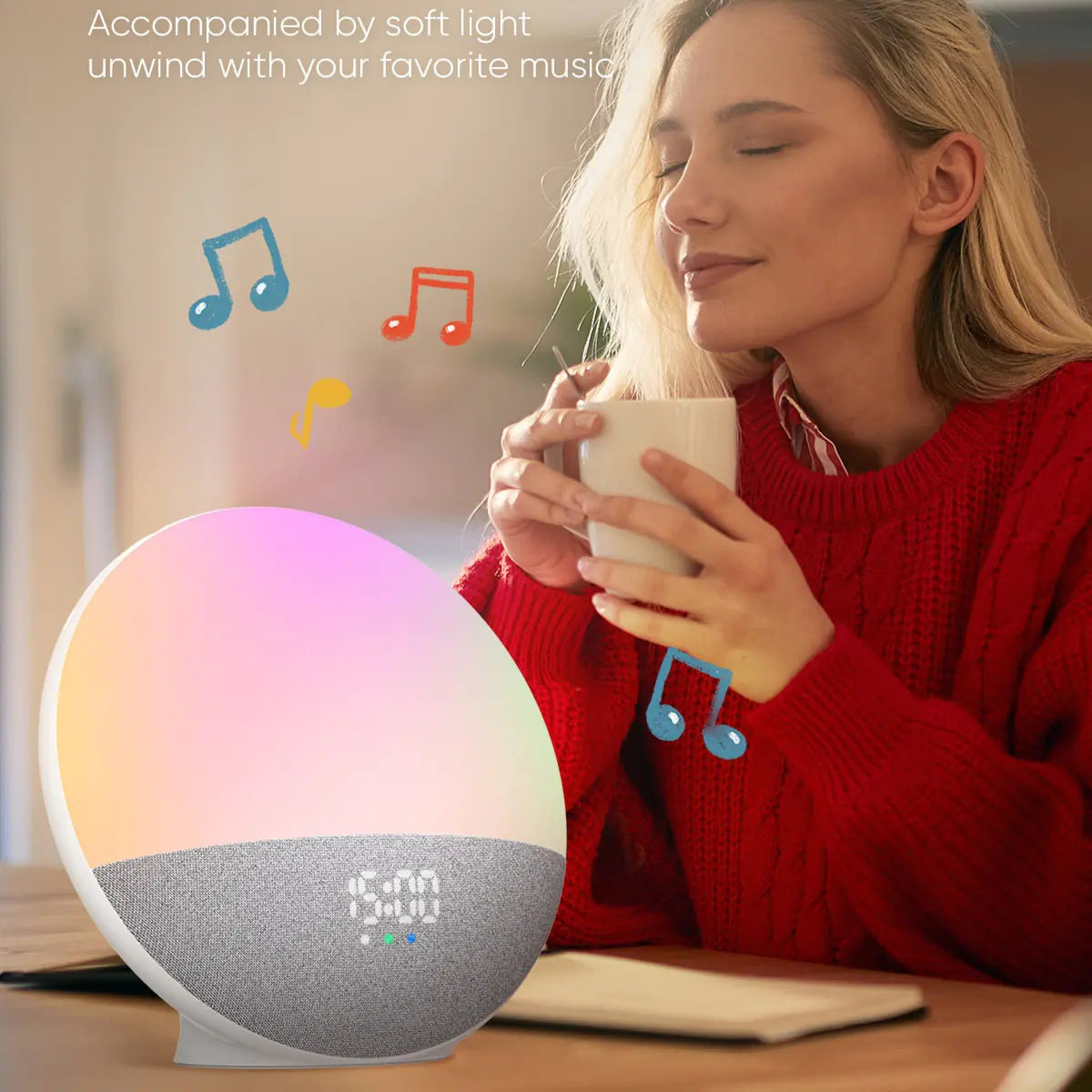 White Noise Bluetooth Audio RGB Speaker