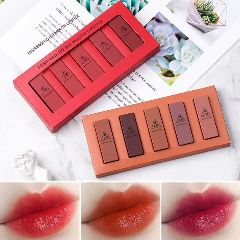 5-Piece Long-Lasting Moisturizing Lipstick Set