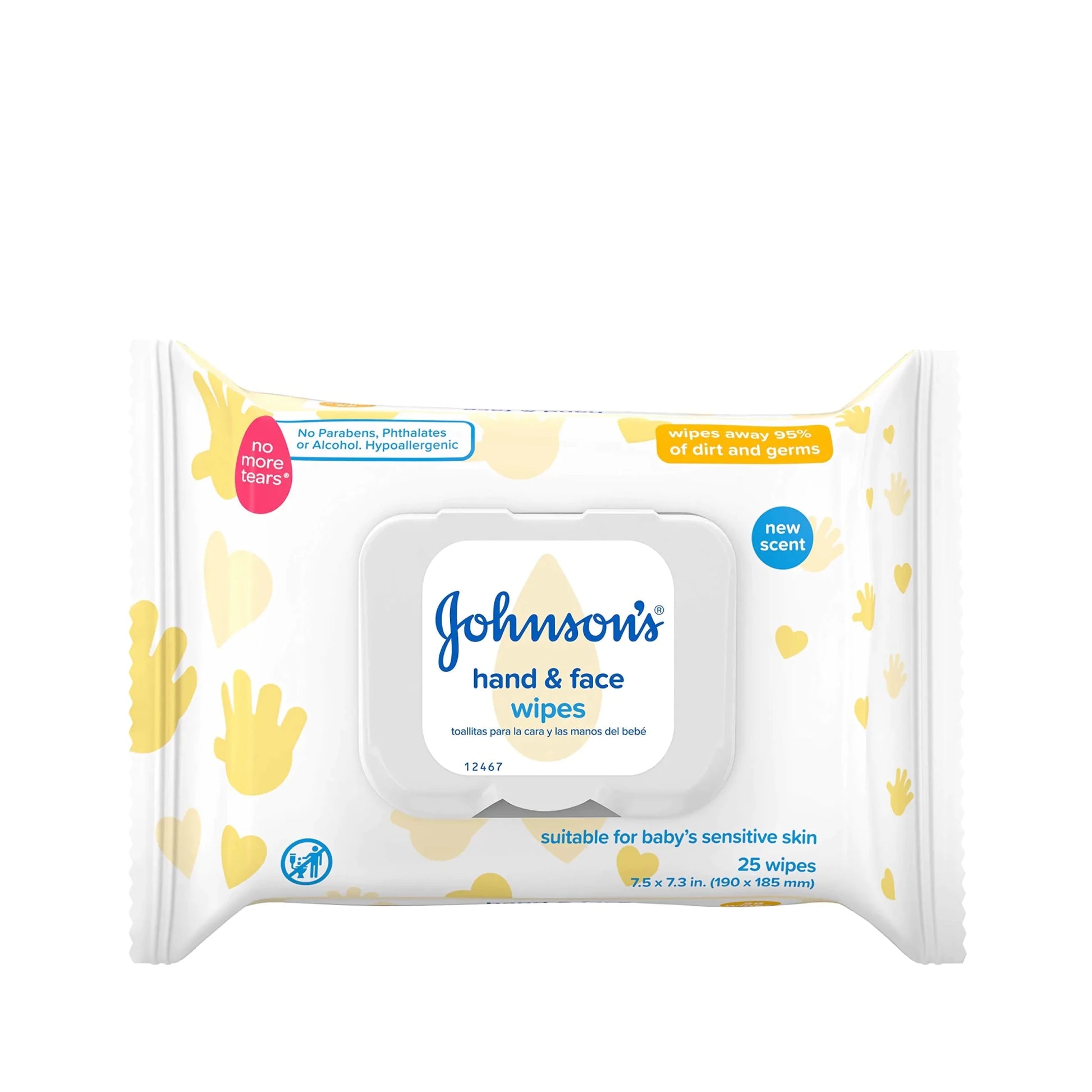 Johnsons Hand & Face Baby Wipes 25 Count (Pack of 6) - BACKUPMYFILESNOW