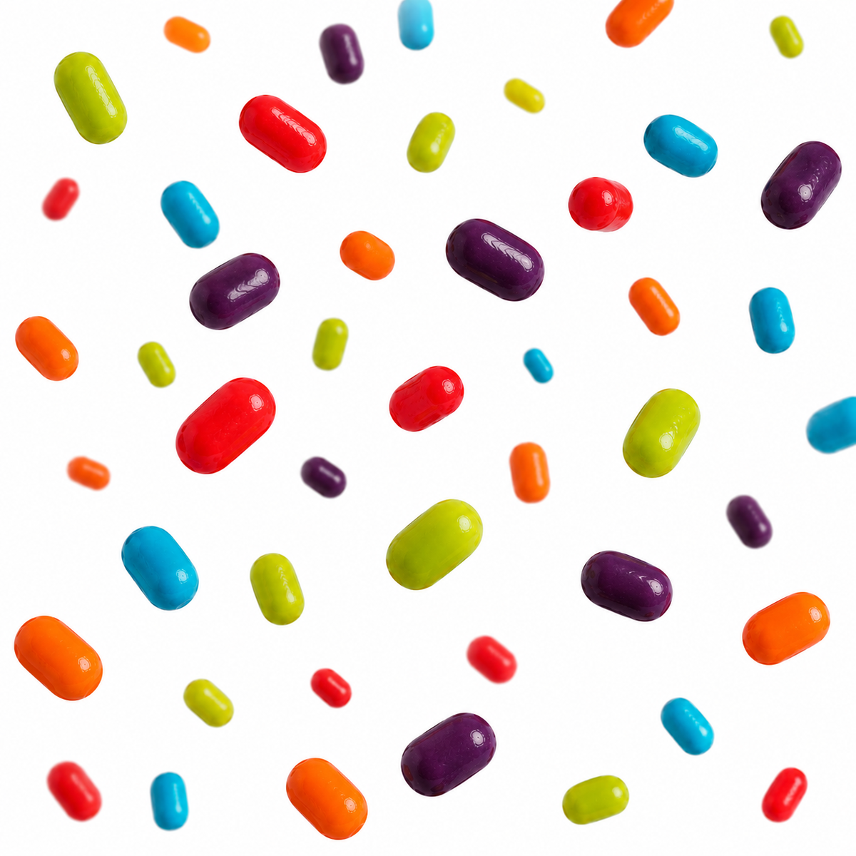 Jolly Ranchers Chewy Poppers in Original flavor from Candy In Bulk, showing colorful chewy candy pieces in a bulk value bag.