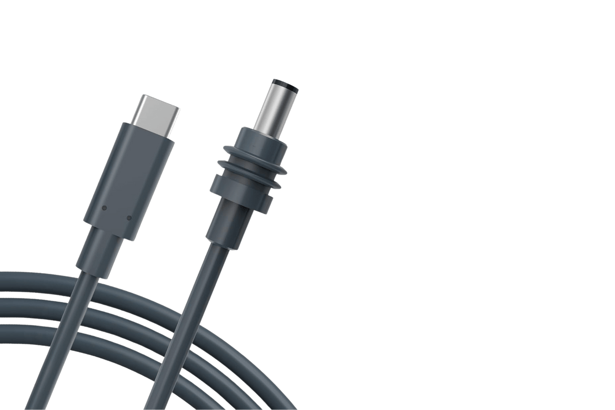 JOWUA Starlink Mini USB-C to DC 3M power cable for Cybertruck, Model S, 3, X, Y EV lifestyle accessories, showing cable and connectors