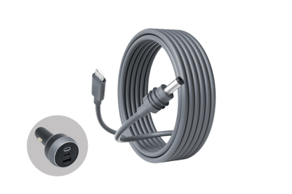 JOWUA Starlink Mini USB-C to DC 3M power cable for EVs, compatible with Cybertruck, Model S, 3, X, Y, in black