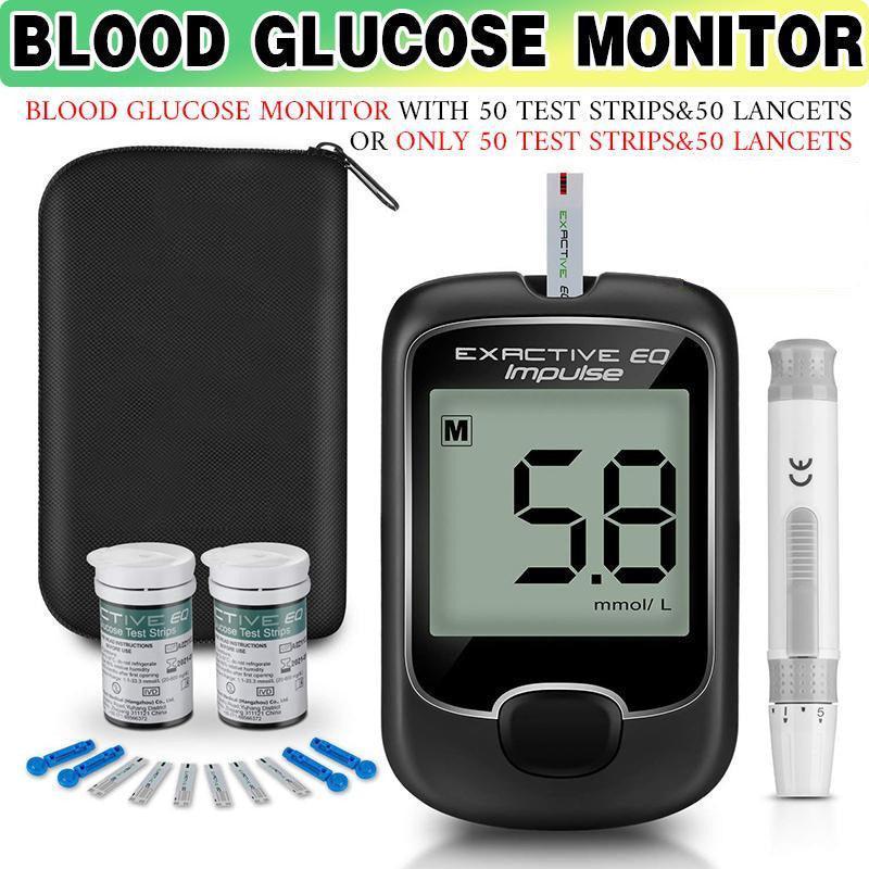 Blood Glucose Monitor Diabetes Testing Kit Blood Sugar Meter with 50 Test Strips