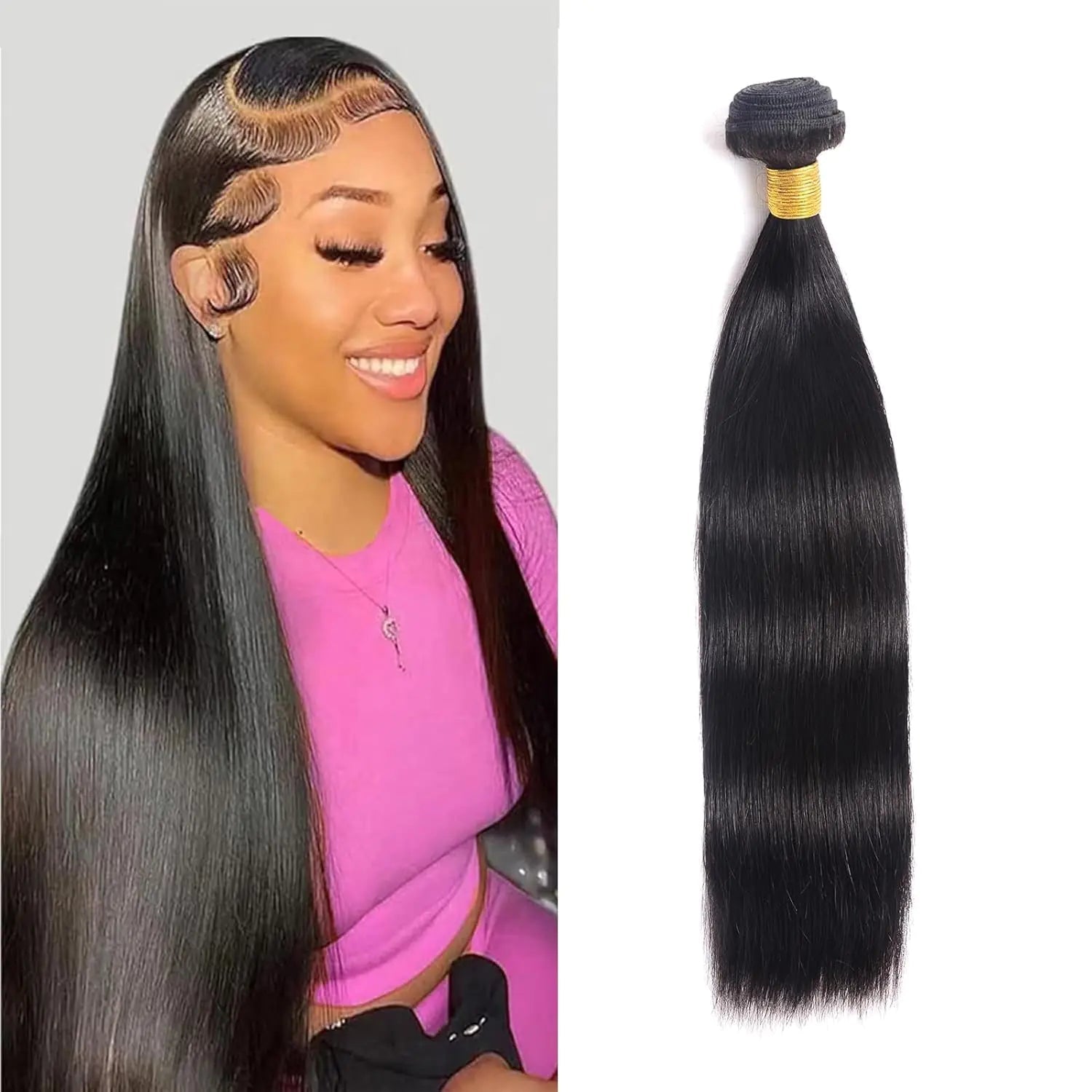 JTMMP Human Hair Bundles 100% Unprocessed Brazilian Virgin Straight Bundles Human Hair Straight single Bundles Human Hair Raw Remy Hair Bundles Natural Black (16) - BACKUPMYFILESNOW