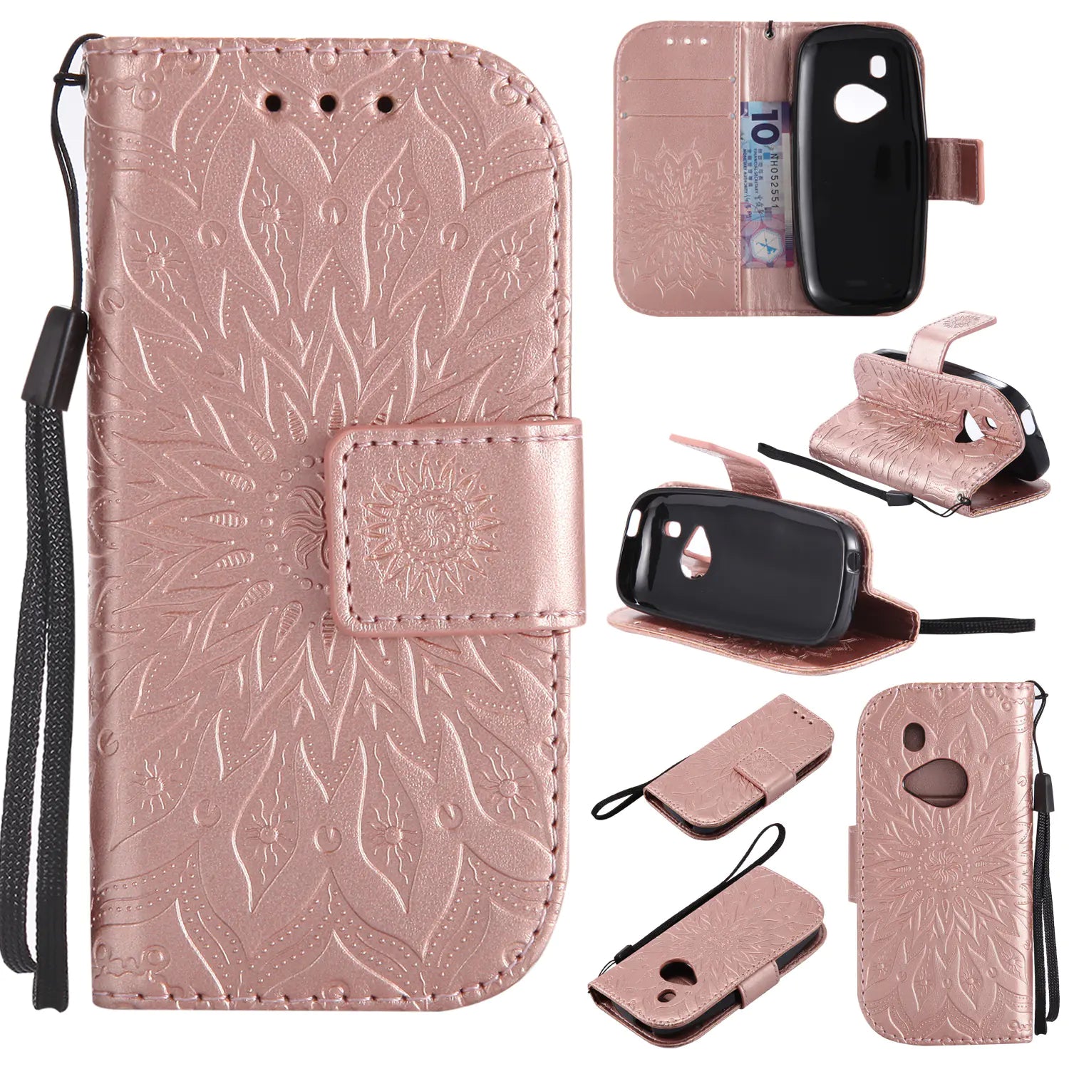 Nokia 3310 Sunflower Pattern Wallet Phone Case