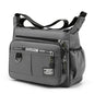 Black KAIGUANG Yummy Mummy Bag large capacity Oxford shoulder bag with multi-layer pockets, casual crossbody design for men.
