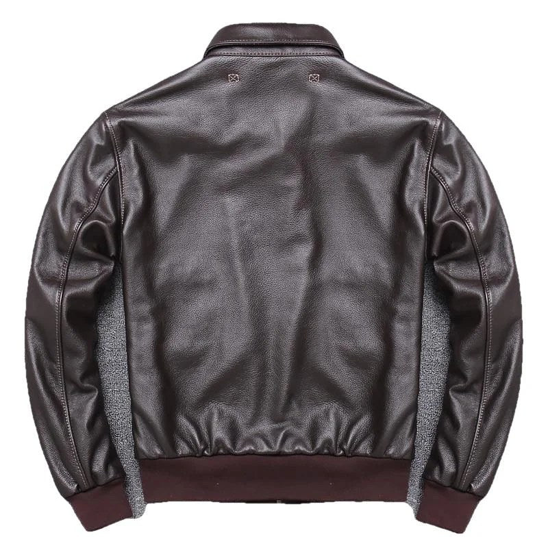 Karl Men's Bomber Leather Jacket - Black, M