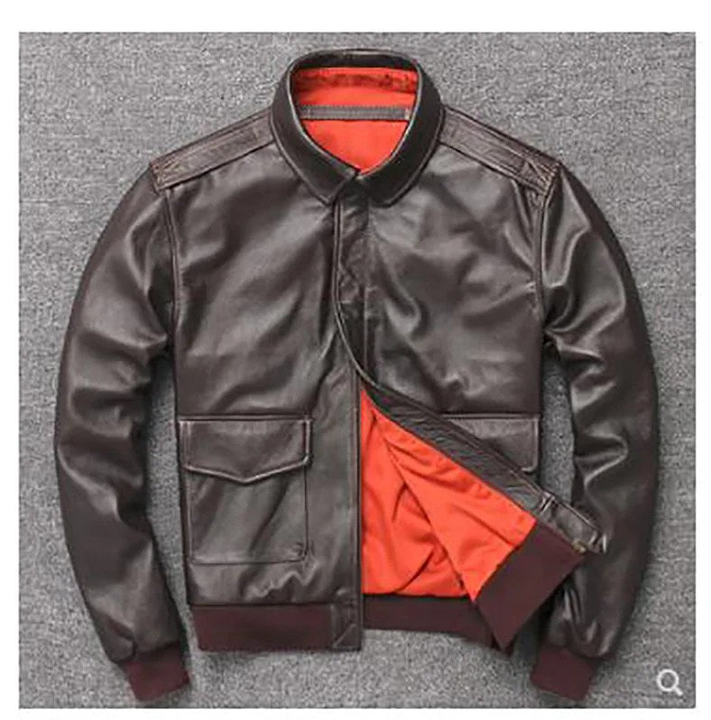 Karl Men's Bomber Leather Jacket - Black, XXXL