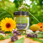 Kauai Farmacy Healing Beauty Balm salve in a 2oz jar, natural skincare product for soothing and nourishing skin.