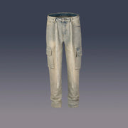 Men's High Street Distressed Multi-Pocket Trousers