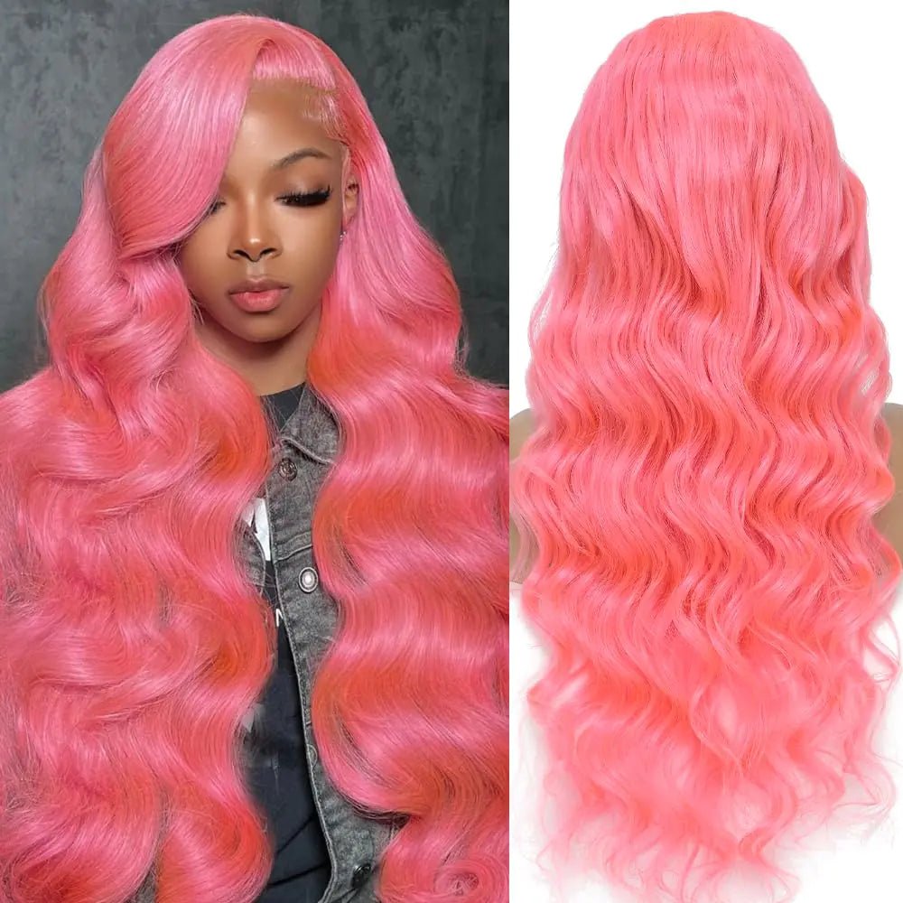 KEGOO 30 Inch Pink Lace Front Wig Human Hair 13x4 Pink Human Hair Wig 200% Density Body Wave HD Lace Front Wigs Human Hair Pre Plucked Pink Lace Frontal Colored Wigs Human Hair Pink Wig Human Hair - BACKUPMYFILESNOW