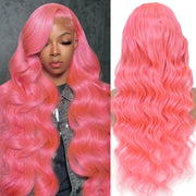 KEGOO 30 Inch Pink Lace Front Wig Human Hair 13x4 Pink Human Hair Wig 200% Density Body Wave HD Lace Front Wigs Human Hair Pre Plucked Pink Lace Frontal Colored Wigs Human Hair Pink Wig Human Hair - BACKUPMYFILESNOW