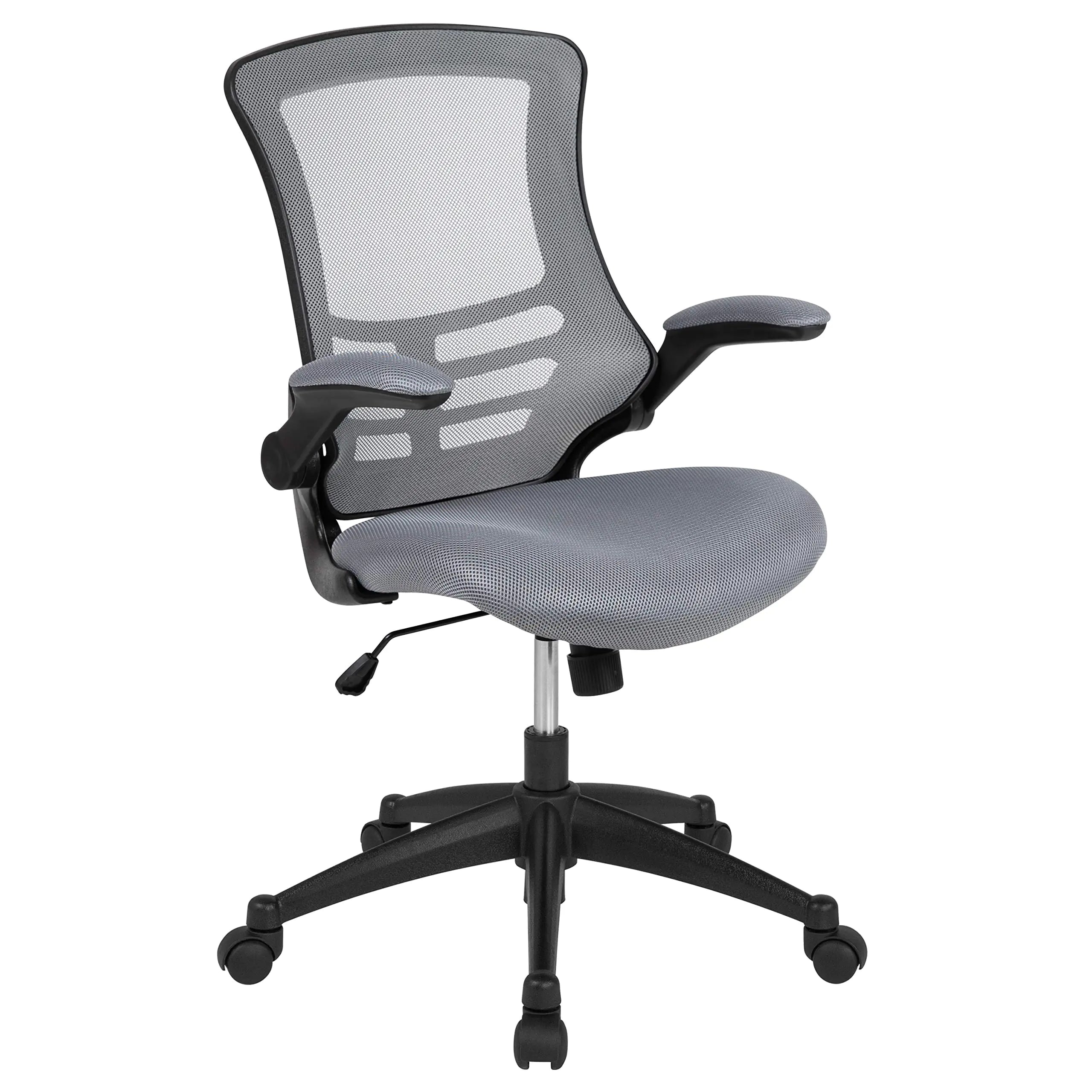 Flash Furniture Kelista Office Chair Ergonomic Mid-Back Dark Gray Mesh with Swivel