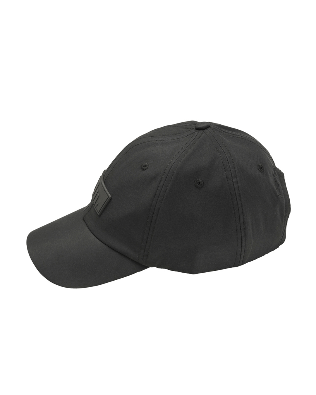 Black waterproof satin-lined dad hat by KINApparel, showcasing a stylish, adjustable brim and waterproof fabric for outdoor wear.