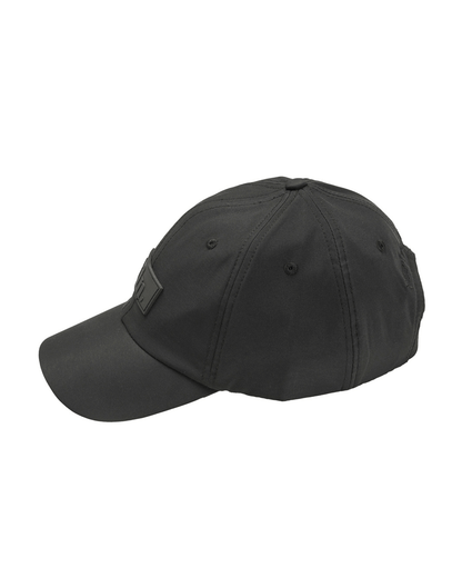 Black waterproof satin-lined dad hat by KINApparel, showcasing a stylish, adjustable brim and waterproof fabric for outdoor wear.