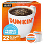 KupofK Coffee Dunkin Donuts French Vanilla K-cups, 10 count, rich vanilla flavor, compatible with Keurig brewers