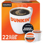 KupofK Coffee Dunkin Midnight Keurig K-cups, 22-pack, single serve coffee pods for Keurig brewers.