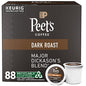 KupofK Coffee Peet's Major Dickason's Blend K-Cups for Keurig, rich dark roast coffee capsules in a 22-count box.