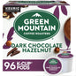 Green Mountain Dark Chocolate Hazelnut coffee capsules by KupofK Coffee, with rich dark chocolate and hazelnut flavor.