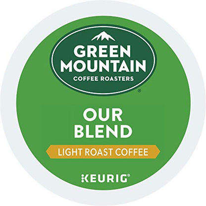 Green Mountain Our Blend Keurig K-Cups by KupofK Coffee, 24-pack, featuring vibrant green packaging and individual coffee pods