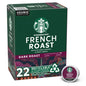 KupofK Coffee Starbucks French Roast Keurig K-Cups, dark roasted coffee pods in a box, ideal for brewing rich, bold coffee.