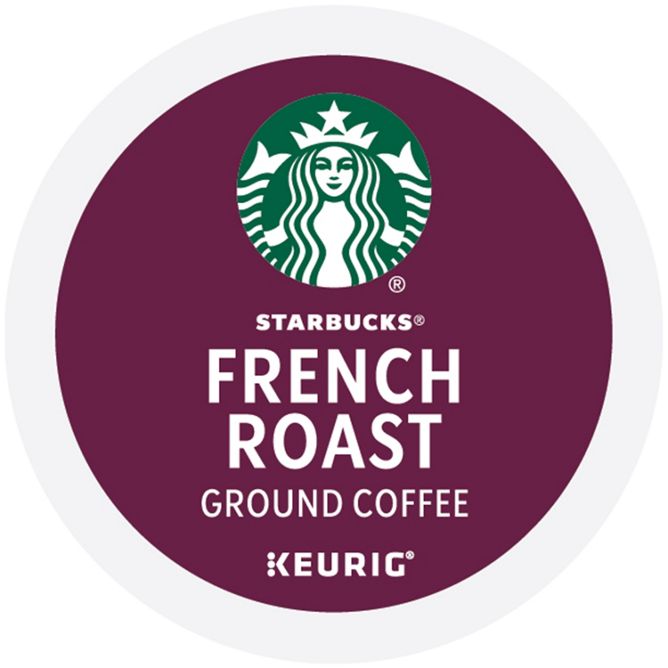 KupofK Coffee Starbucks French Roast Keurig K cups, dark roasted coffee pods for Keurig brewers, rich and bold flavor.