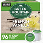 Green Mountain French Vanilla coffee K-cups by KupofK Coffee in a sampler box, perfect for Keurig single-serve coffee makers.