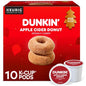 KupofK Coffee Dunkin Apple Cider Donut flavored K-cups for coffee brewing, featuring a colorful package with apple and donut imagery.