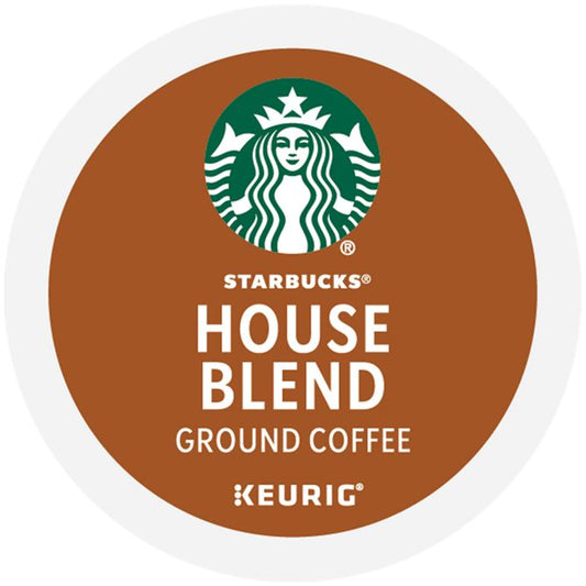KupofK Coffee Starbucks House Blend K-cups, single-serve coffee pods for Keurig brewers, in a 12-count package.