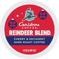 KupofK Coffee Reindeer Blend K-cups featuring rich Caribou Coffee flavor in a pack of 22 single-serve pods.