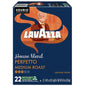 KupofK Coffee Lavazza House Blend Perfetto Espresso Roast coffee in a 22-count package, showcasing roasted coffee beans and packaging.