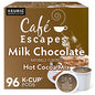 KupofK Coffee Cafe Escapes Milk Chocolate Hot Cocoa K-cups for coffee makers, featuring rich milk chocolate flavor in single-serve pods.