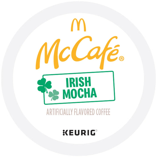 KupofK Coffee Irish Mocha Keurig K-cups for coffee brewing, featuring rich chocolate and Irish cream flavors in a convenient pack.