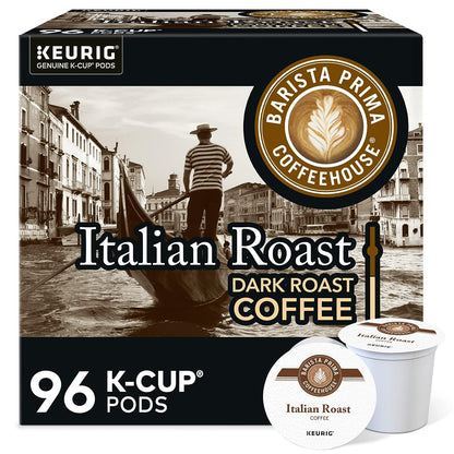 KupofK Coffee Barista Prima Italian Roast K-cups, single-serve coffee pods with rich Italian Roast flavor.
