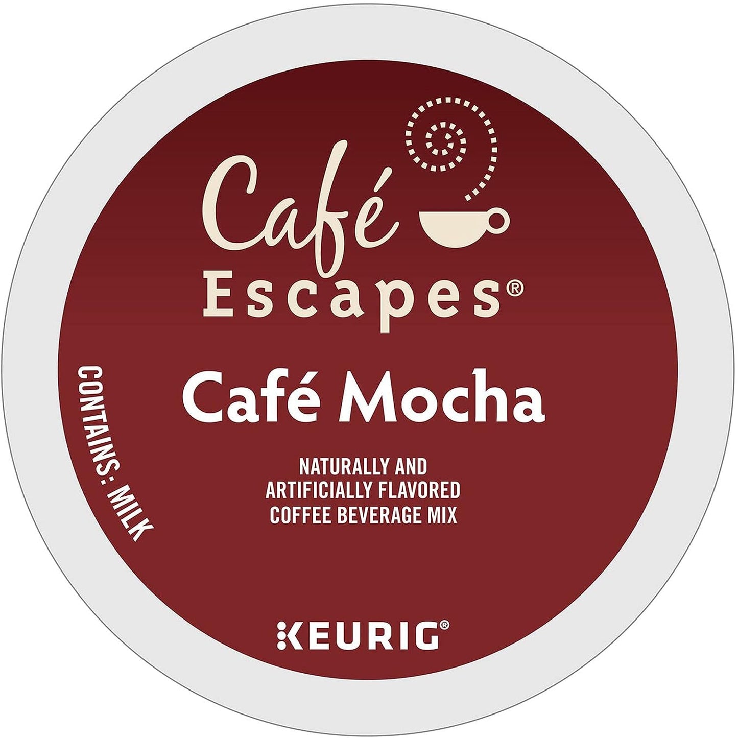 KupofK Coffee Cafe Escapes Cafe Mocha Keurig K-cups, 24-pack, rich coffee pods for Keurig brewers