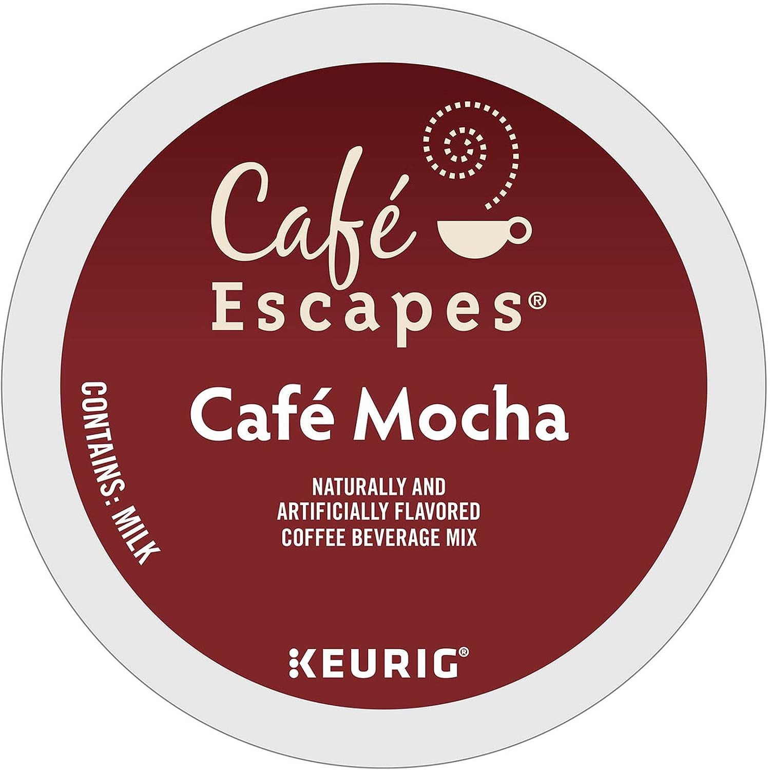 KupofK Coffee Cafe Escapes Cafe Mocha Keurig K-cups, 24-pack, rich coffee pods for Keurig brewers